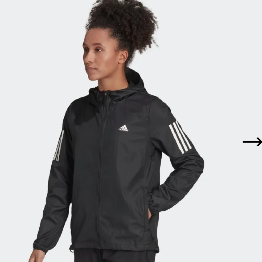 Adidas Hooded Running Windbreaker NWT